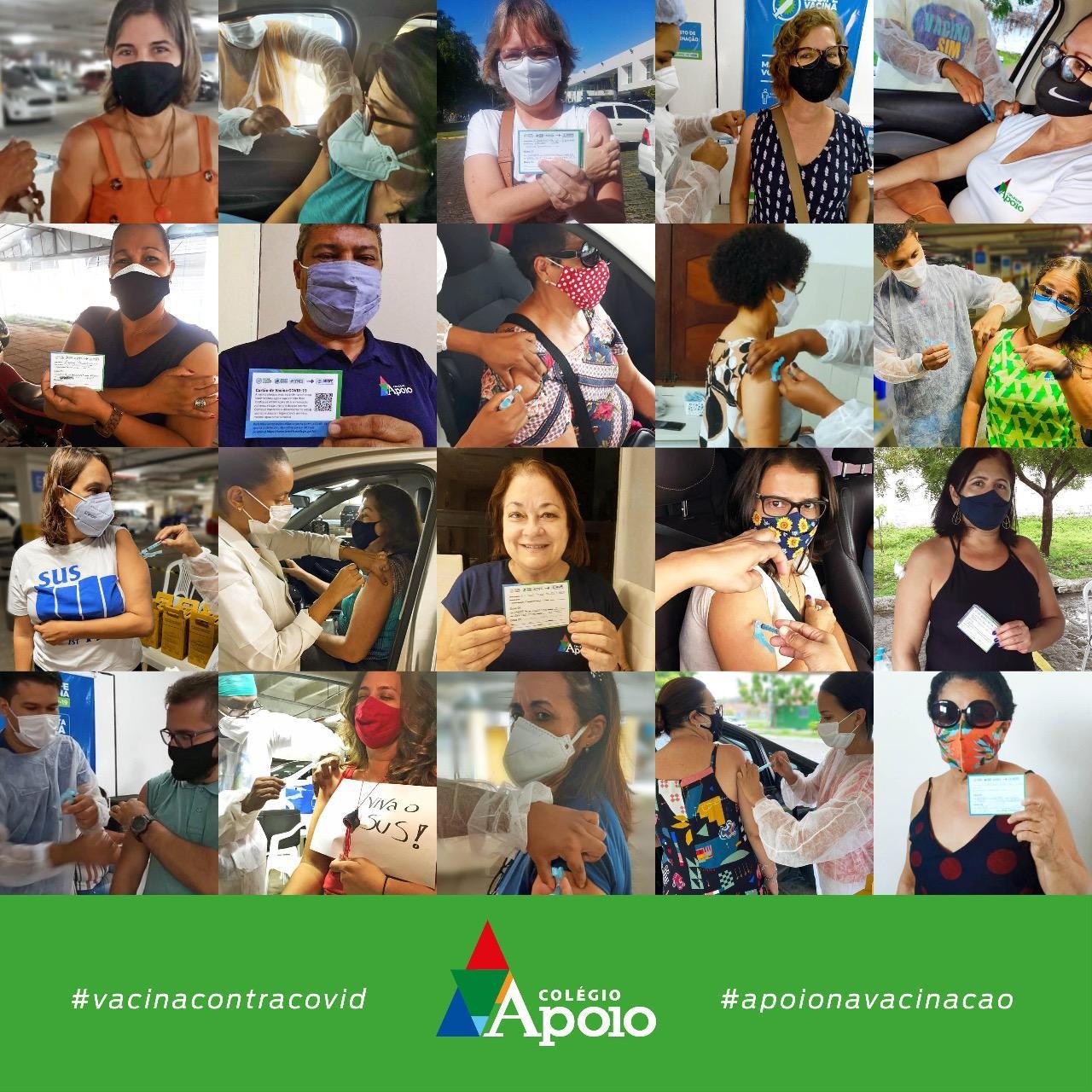 Vacinação dos Professores do Colégio Apoio.