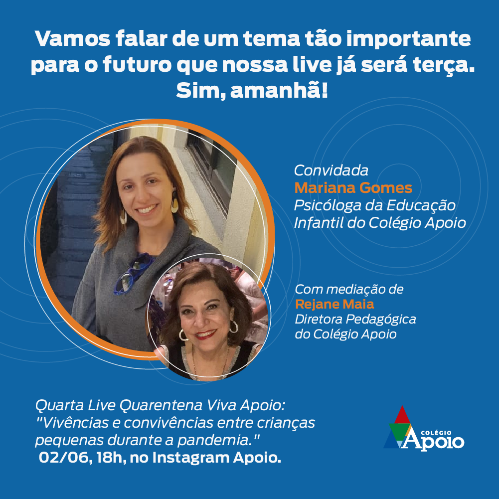 Vamos falar de um tema tão importante para o futuro que nossa live já será terça. Sim, amanhã!