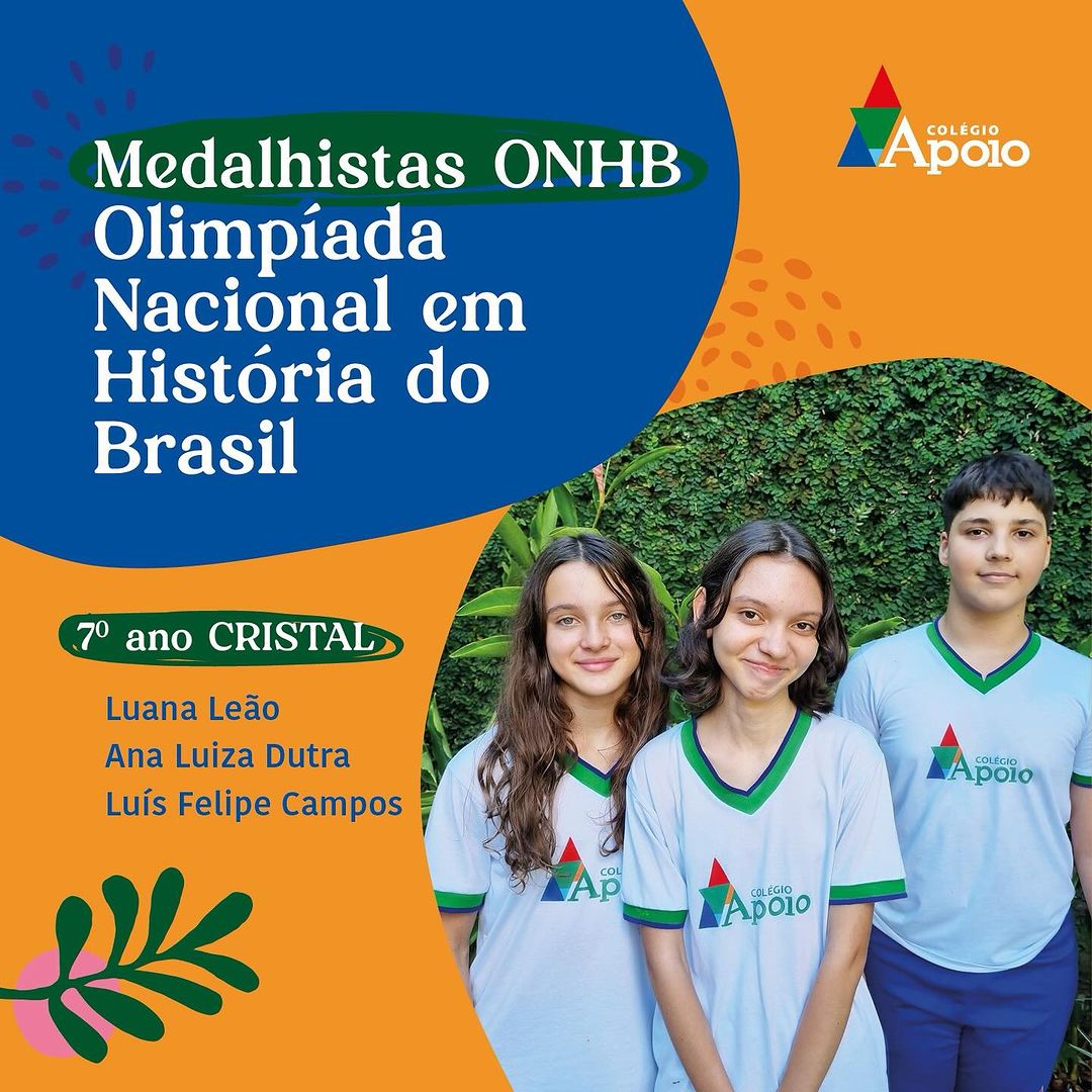 Medalhistas Apoio na Olimpíada Nacional em História do Brasil