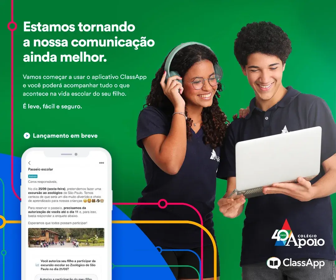 Conheça o novo aplicativo de comunicação do Colégio Apoio